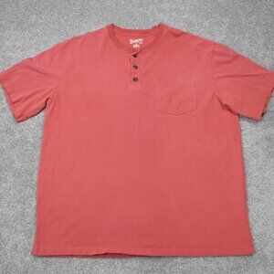 Duluth Henley Longtail T Shirt Mens‎ XL Red Relaxed Fit Cotton S/S Pullover